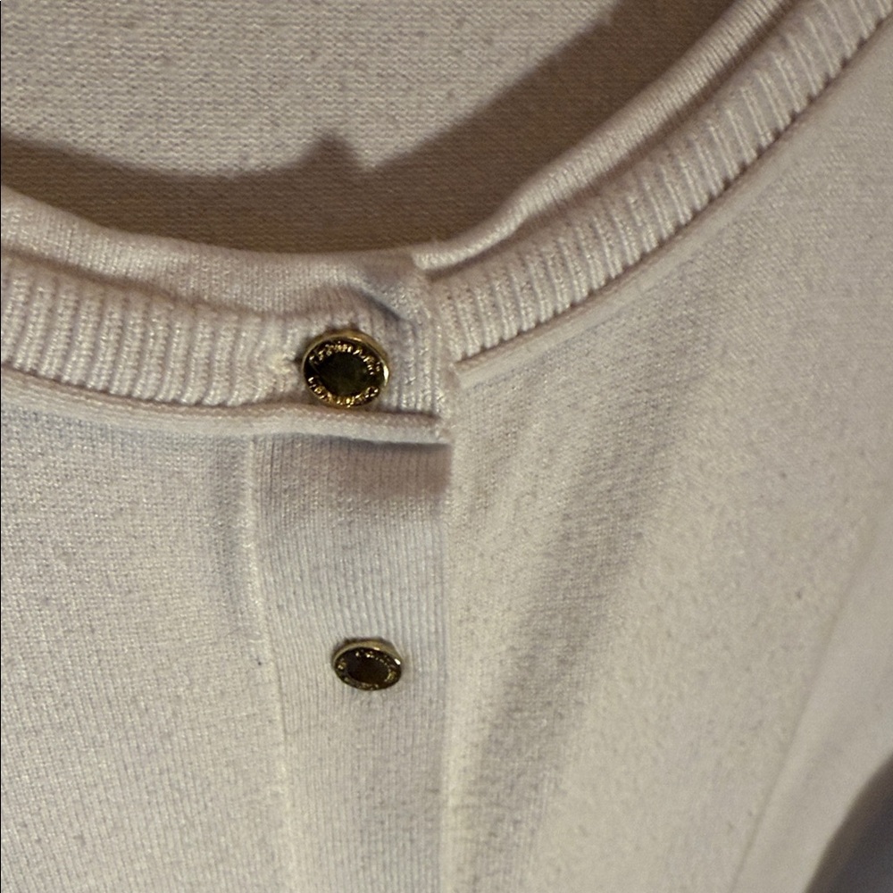 Calvin Klein Ivory Button-Up Cardigan - Picture 3 of 7